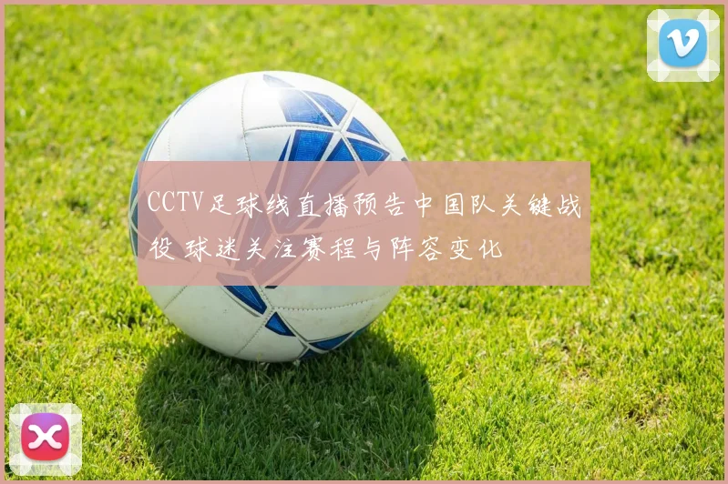 CCTV足球线直播预告中国队关键战役 球迷关注赛程与阵容变化