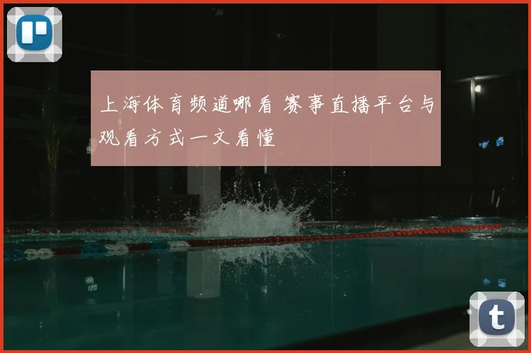 上海体育频道哪看 赛事直播平台与观看方式一文看懂
